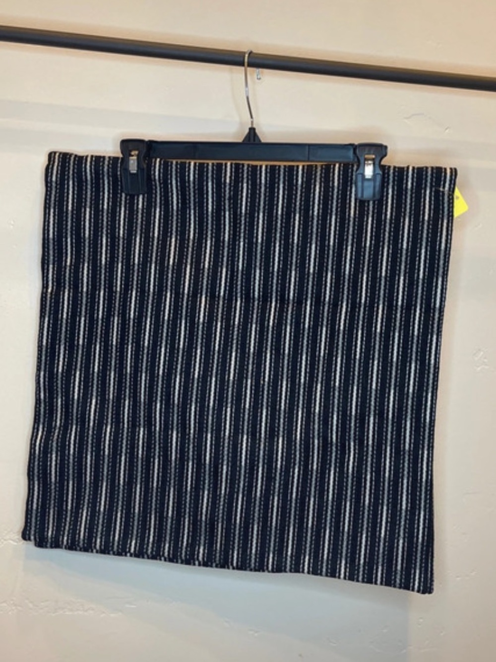 New set of 2- 18”x18” Black White striped  Pillowcase Covers
